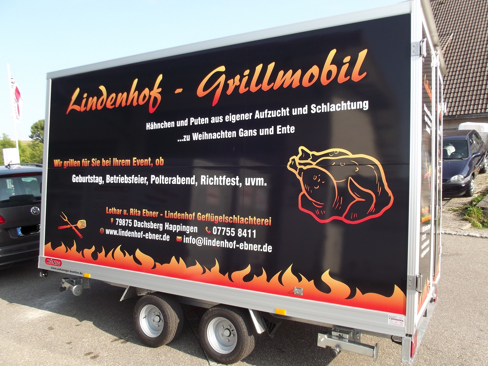 K�nig Koffer Anhaenger Boehler mit K�hlfach und H�nchengrill(8)