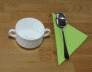 Suppentasse mit L�ffel Geschirrsp�lmobil Boehler 