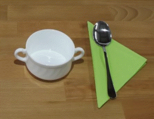 Suppentasse mit L�ffel Geschirrsp�lmobil Boehler 